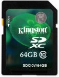 Память SDXC 64Gb class 10 Kingston; SDX10V/64GB