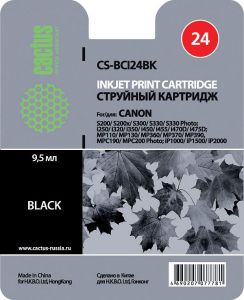 Картридж Cactus Canon [BCI-24bk] BLACK для S200/S200x/S300/i320/S330phto/IP1000 ― Компьютерная фирма Меридиан