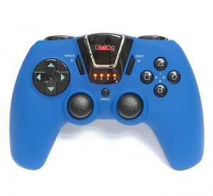 Геймпад Dialog Action GP-M24RF blue (эффект вибрации; 13 кнопок; 2 мини джойстика; переключатель вид ― Компьютерная фирма Меридиан