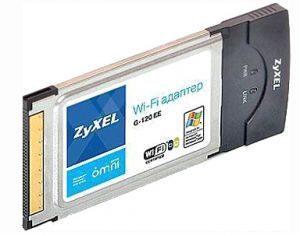 Сетевая карта ZyXEL ZYAIR G-120 EE Wireless PC Card Adapter (802.11g ; WPA2; WMM) ― Компьютерная фирма Меридиан