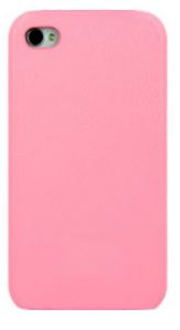 Чехол защитный для iPhone 4/4s DiscoveryBuy кожа розовый ― Компьютерная фирма Меридиан