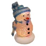 Игрушка USB - Снеговик с музыкой ORIENT 319B; шарф и шапочка; 7 цв. подсветка