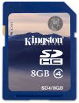 Память SDHC 8Gb Kingston [SD4/8GB] Retail