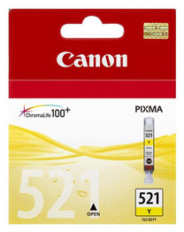 Картридж Original Canon CLI-521Y yellow PIXMA iP3600/4600/MP540/620/630/980 (9мл) ― Компьютерная фирма Меридиан