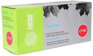 Картридж CACTUS CS-C718С для принтеров CANON LBP-7200; голубой; 2900стр. ― Компьютерная фирма Меридиан
