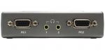 Переключ. D-Link KVM-121 KVM Switch 2 ports (клавиатураPS/2+мышьPS/2+VGA15pin+Audio; кабели несъемны