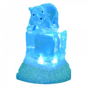 Игрушка USB - Мишка на ледяном кубике ORIENT NY5062; подсветка 7 цветов ― Компьютерная фирма Меридиан